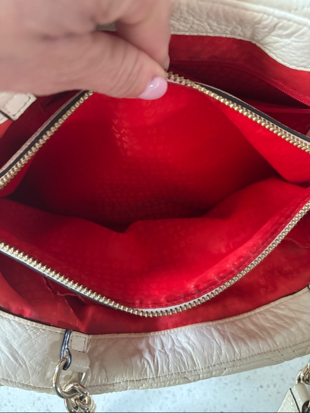 Kate Spade Astor Court ELENA Leather Shoulder Bag Tote Bone - Picture 9 of 12